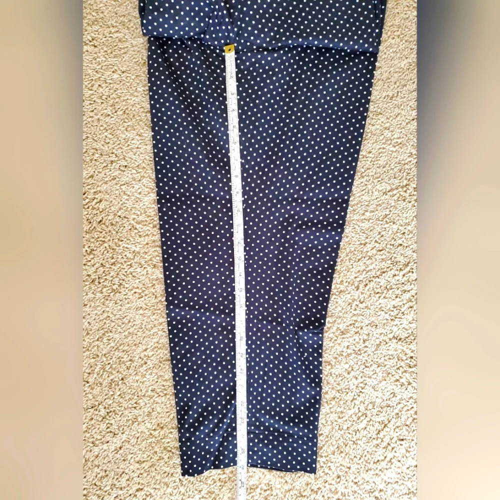 Lauren Ralph Lauren- Navy Polka-dot Pants, Size 16W - Picture 2 of 9